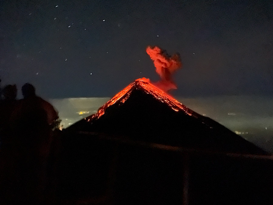 Acatenango hike with Fuego erupting, Antigua, Guatemala